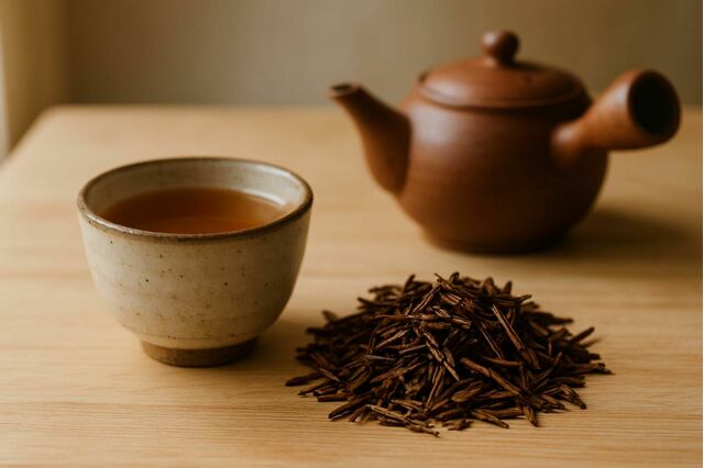 Tealyra Hojicha roasted Japanese green tea leaves
